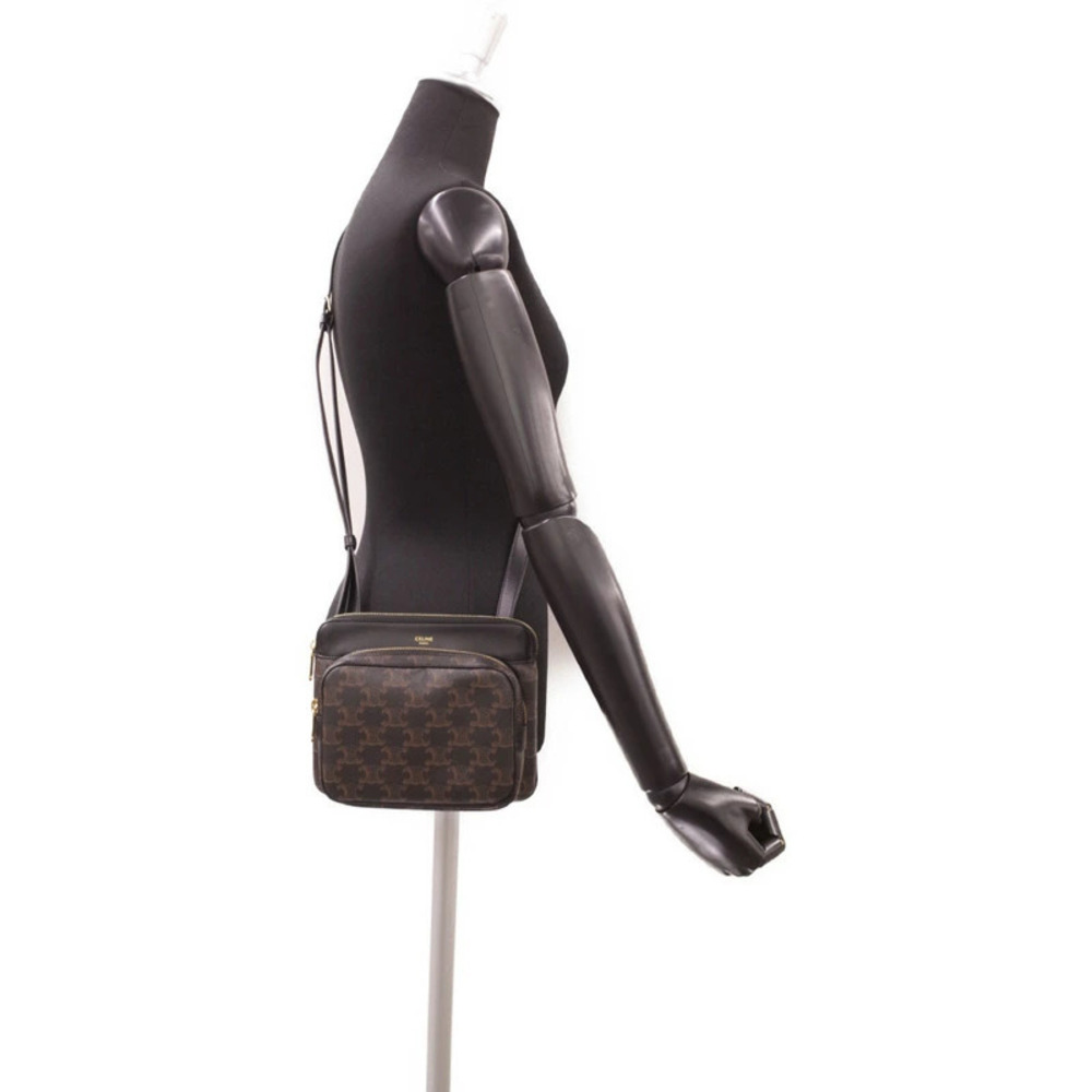 Celine Triomphe Canvas Pocket Messenger Bag Shoulder - Picture 9 of 9
